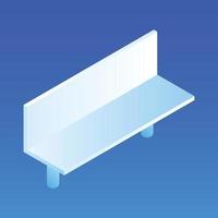 Park bench icon, isometric style vector