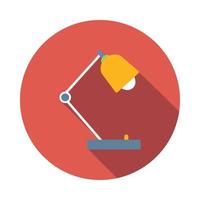 Desk lamp icon, flat style vector