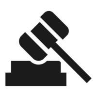 Judge hammer icon, simple style vector