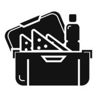 Big lunchbox icon, simple style vector