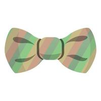 Rainbow bowtie icon, cartoon style vector