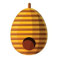 Tree behive icon, cartoon style vector