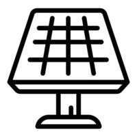 icono de panel solar, estilo de esquema vector