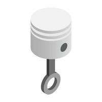 Piston isometric 3d icon vector