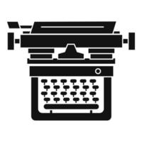 Retro typewriter icon, simple style vector