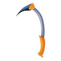 Ice hiking axe icon, cartoon style vector