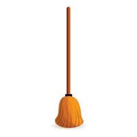 House broom icon, cartoon style vector