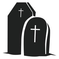 Grave icon, simple style vector