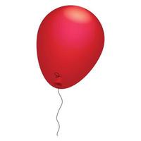 Red balloon icon, isometric style vector