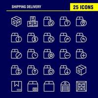 Shipping Delivery Line Icon Pack For Designers And Developers Icons Of Shipment Shipping Up Upload Box Delivery Package Packages Vector