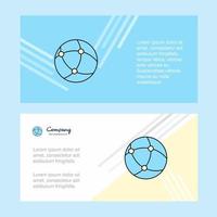 Global network abstract corporate business banner template horizontal advertising business banner vector