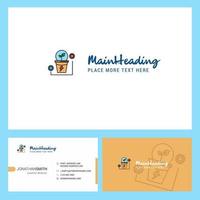 Power plant Logo design with Tagline Front and Back Busienss Card Template Vector Creative Design