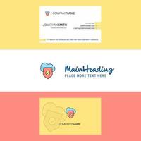 Beautiful Secure cloud Logo and business card vertical Design Vector
