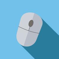 Computer mouse flat icon vector