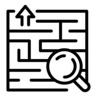 Find solution icon, outline style vector