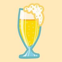 German beer glass icon, hand drawn style vector