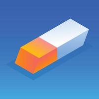 Office eraser icon, isometric style vector