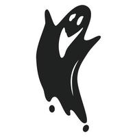 Smile ghost icon, simple style vector