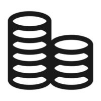 Coin stack icon, simple style vector