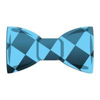 Blue bowtie icon, cartoon style vector