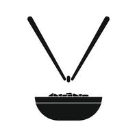 Ying yang icon, simple style vector