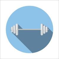 Barbell flat icon vector