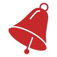 Red bell icon, simple style vector