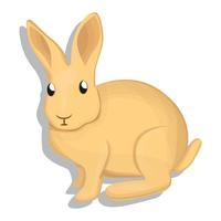 Wild rabbit icon, cartoon style vector