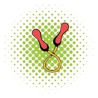Skipping rope icon, comics style vector