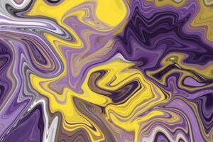 Abstract Art Purple Yellow Fluid Painting Pattern background illustration photo