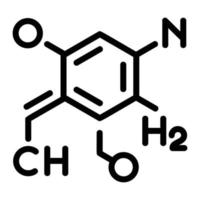 Chemistry formula icon, outline style vector