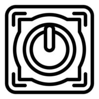 Power off button icon, outline style vector