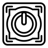 Power off button icon, outline style vector