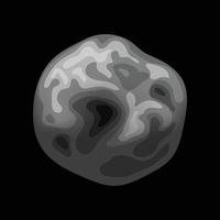 Asteroid icon, isometric style vector