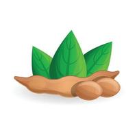 Soybean icon, cartoon style vector