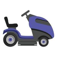 Truck grass cut icon, cartoon style vector