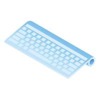 Wireless keyboard icon, isometric style vector