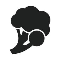 Fresh broccoli icon, simple style vector