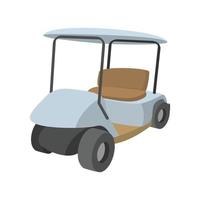 Golf car cartoon icon vector