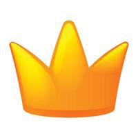 Crown icon, cartoon style vector