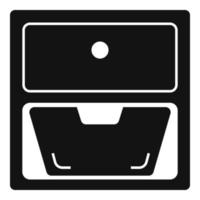 Drawer icon, simple style vector