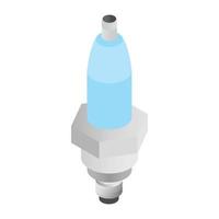 Car spark plug icon vector