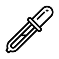 Pipette icon, outline style vector