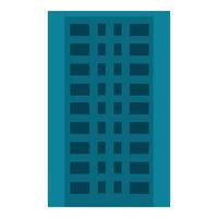 icono de edificio de apartamentos de la ciudad, estilo plano vector