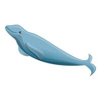 Minke whale icon, cartoon style vector