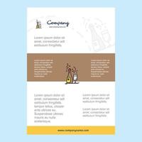 Template layout for Drinks comany profile annual report presentations leaflet Brochure Vector Background