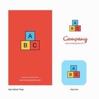 Alphabets blocks Company Logo App Icon and Splash Page Design Creative Business App Design Elements vector