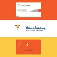 Beautiful Jack hammer Logo and business card vertical Design Vector