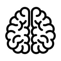 Genius brain icon, outline style vector