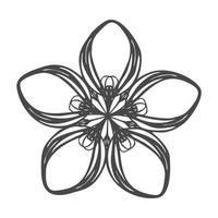 icono de flor de la selva, estilo simple vector